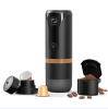 Italian car coffee machine. (Capsule (Nestle) + coffee powder 2 in one, exquisite and classic, wireless charging 52 times / cup, 2400 mAh lithium capa