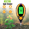 4 In 1 LCD Digital PH Tester Soil Water Moisture Light Temperature Test Meter US