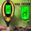 4 In 1 LCD Digital PH Tester Soil Water Moisture Light Temperature Test Meter US