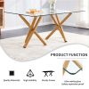 1 table and 4 chairs. Glass dining table with 0.39 "tempered glass tabletop and wooden metal legs. White PUleather high backrest soft padded side chai