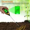 4 In 1 LCD Digital PH Tester Soil Water Moisture Light Temperature Test Meter US