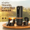 Italian car coffee machine. (Capsule (Nestle) + coffee powder 2 in one, exquisite and classic, wireless charging 52 times / cup, 2400 mAh lithium capa