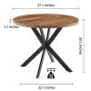 Easy-Assembly Round Dining Table,Coffee Table for Cafe/Bar Kitchen Dining Office