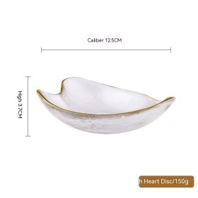 Phnom Penh Fruit Plate Creative Set Glass Plate Household (Option: Peach Heart Dish)