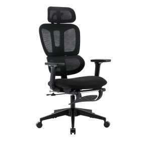 Ergonomic Mesh Office Chair with 2D Adjustable Armrest,High Back Desk Computer Chair,Ergonomic Office Chair with Wheels for Home & Office (Color: BLACK)