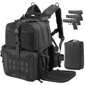 Tactical Range Pistol Backpack (Color: BLACK)