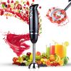 5 Core Handheld Blender, Electric Hand Blender 8-Speed 500W, Immersion Hand Held Blender Stick with Food Grade Stainless Steel Blades for Perfect Smoo