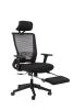 High back mesh chair  with wideand fixed headrest; color black; 300lbs