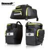 Bike Bag Bike Pannier Bag Set, for Bicycle Cargo Rack Saddle Bag Shoulder Bag Laptop Pannier Rack Bicycle Bag Professional Cycling Accessories 3 in 1-