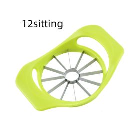 Stainless Steel Fruit Slicer Household Plastic Fruit Splitter (Option: 12 Slitting-Green)